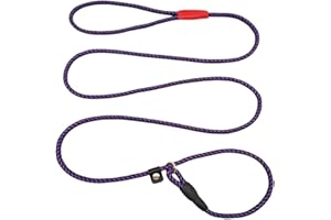 MayPaw Dog Leash Rope Slip Lead,1/4"-5Ft Durable Nylon Puppy Leash- Colorful Adjustable Training Pet Leash for Small and X-Small Dogs