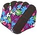 wegreeco Charcoal Reusable Menstrual Pads for Women - Reusable Sanitary Pads | Reusable Panty Liners | Soft Cloth Menstrual Pads - 5 Pack, 1 Cloth Wet Bag (Large, Daisy Flower)