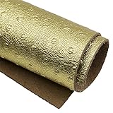 Real Leather Cow Hides 8.5 x 11 Gold