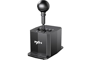 PXN SF U Racing Simulator Shifter, PC Racing Game Simulator Manual Gear Shifter, 7+R Gears, Suitable for PC Windows 7/8/10/11