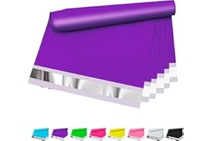 Vapulcio Poly Mailers 9x12 inch 100 Pcs, Purple Plastic Mailing Envelopes with 2.4mil Thickness, Waterproof and Tear-resistant Shipping Bags for Clothing, Tamper Proof Self-Seal Mailers Poly Bags