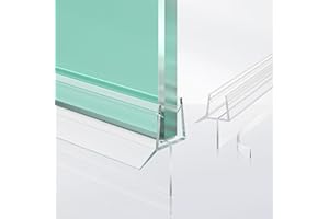 AquivaCoast 2-Pack Frameless Shower Door Bottom Seal (3/8" X 36") Clear Glass Seal Strip Shower Door Sweep - Stop Shower Leaks