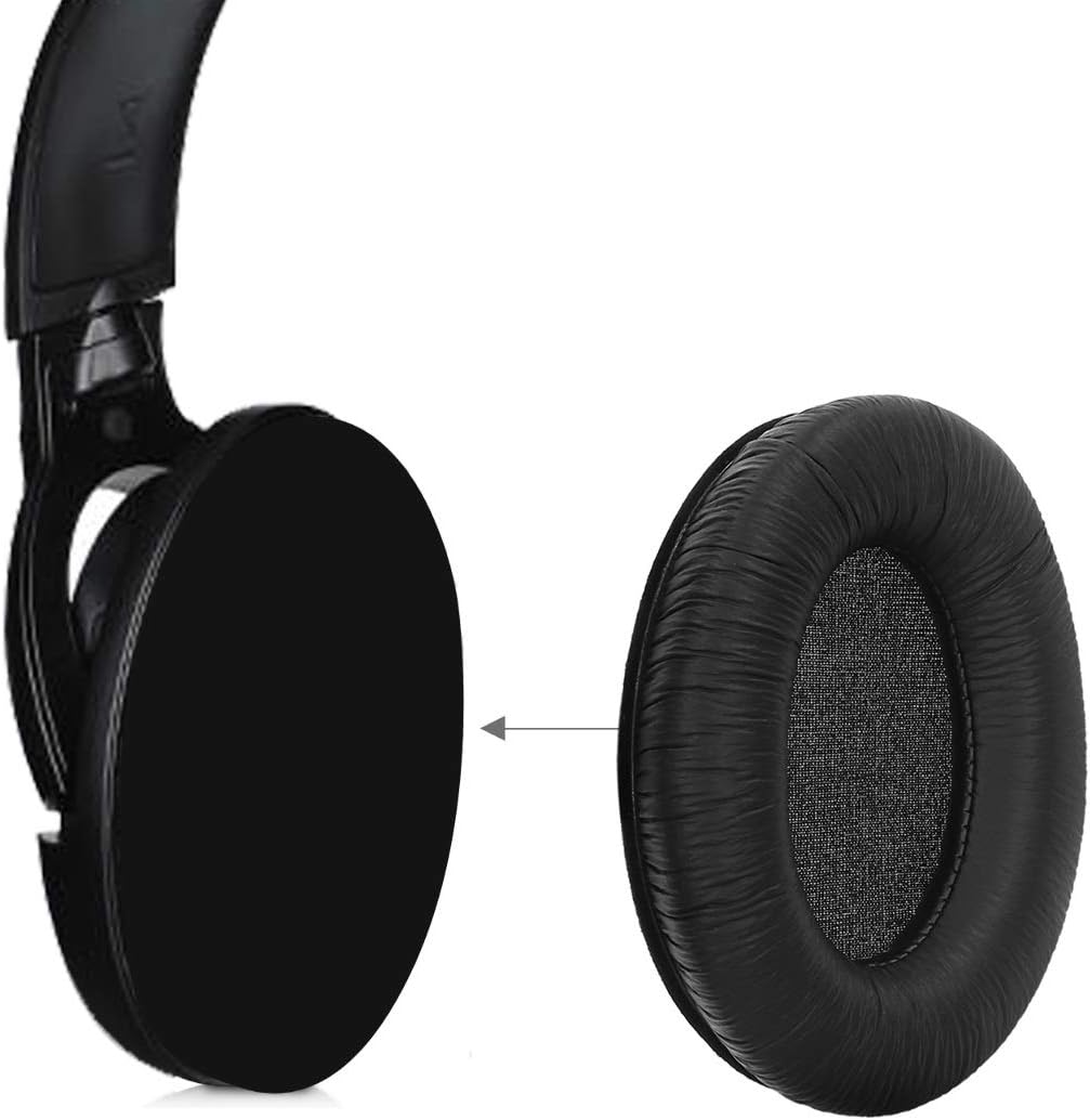 kwmobile 2x Headphone EarpPads for Sennheiser HD201 / HD206 / HD180 / HD200 Pro Replacement Ear Pads - Headphone Ear Covers - Black - Image 3