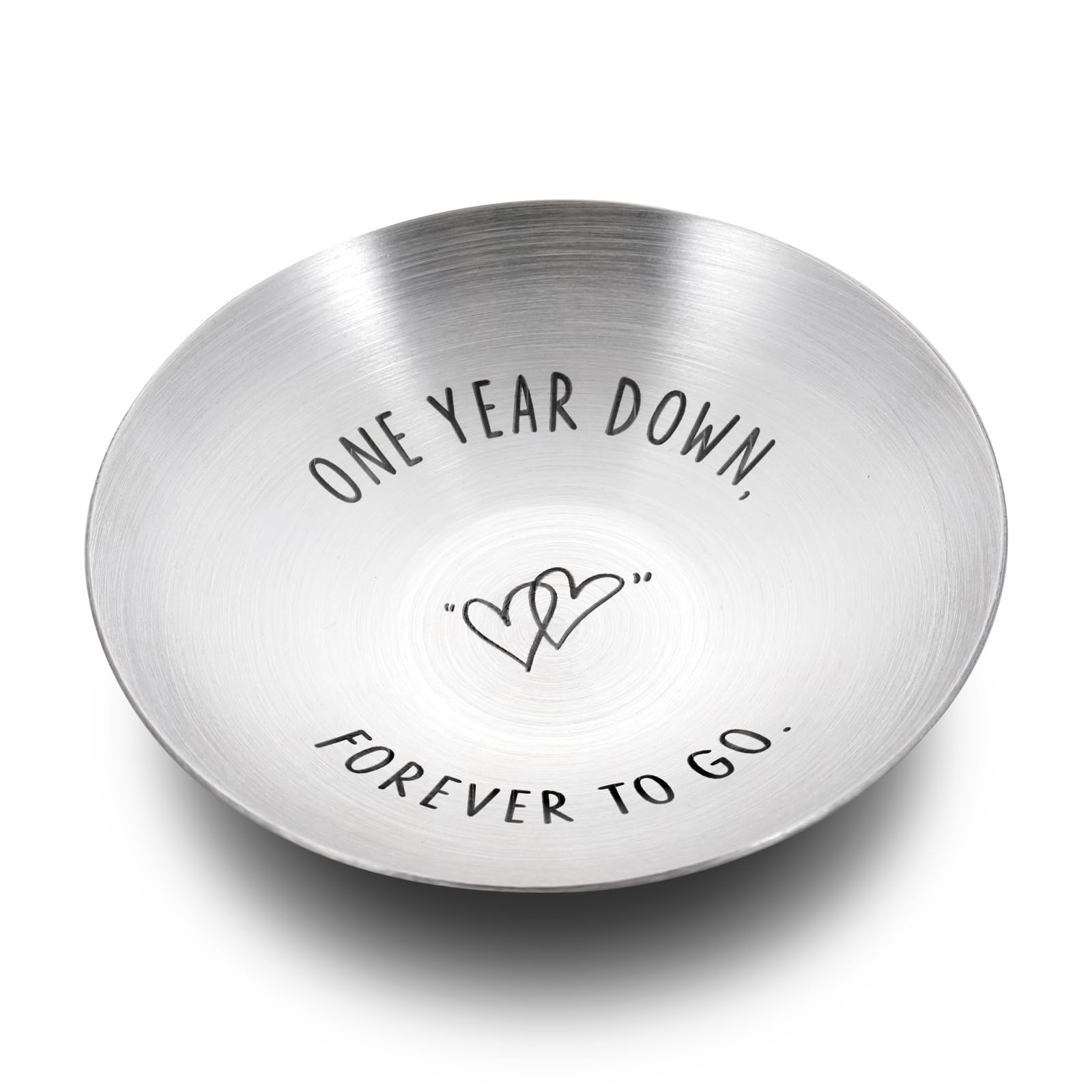 Photo 1 of JEWGLO 1st Year Anniversary Day Gifts for Girlfriend 1 Year Paper Anniversary Steel Gifts Ring Holder Jewelry Tray 1 Year Dating Gift for Couples Gift First Wedding Anniversary Engagement Gifts
