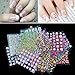 Anself 50 Sheet 3D Mix Color Floral Design Nail Art Stickers Decals Manicure Beautiful Fashion Accessories Decoration