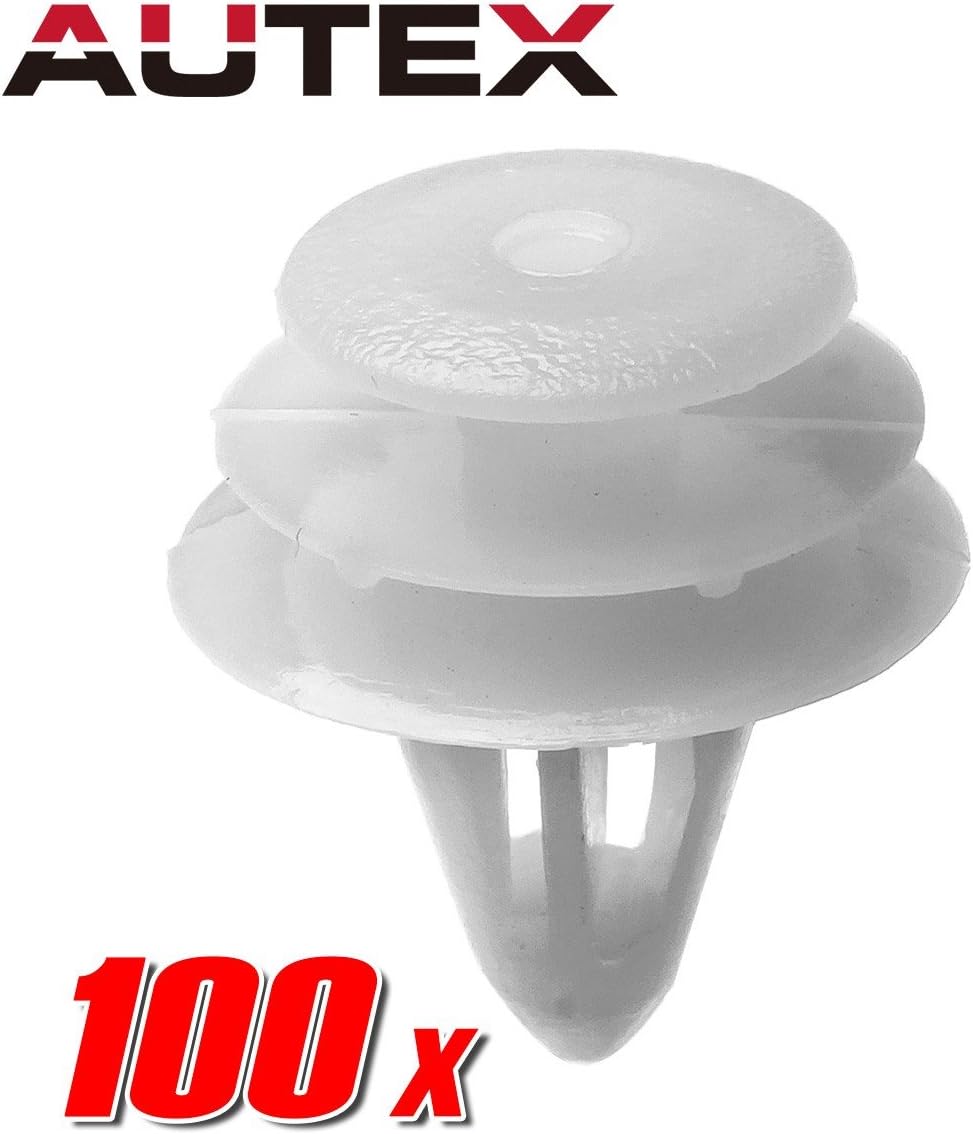 AUTEX 100pcs Door Trim Panel Fastener Rivet Push Clips Retainer Nut Replacement for Nissan 350Z Altima Hybrid Frontier Maxima Pathfinder Quest Sentra Titan Xterra