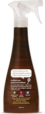 Method Wood Polish Spray Almond Scent 354ml Wood Cleaner Moisturising Oil view 3
