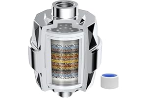 Hibbent Shower Filter for Hard Water, High Output Shower Head Filter to Remove Chlorine and Fluoride, 20 Stage Showerhead Fil