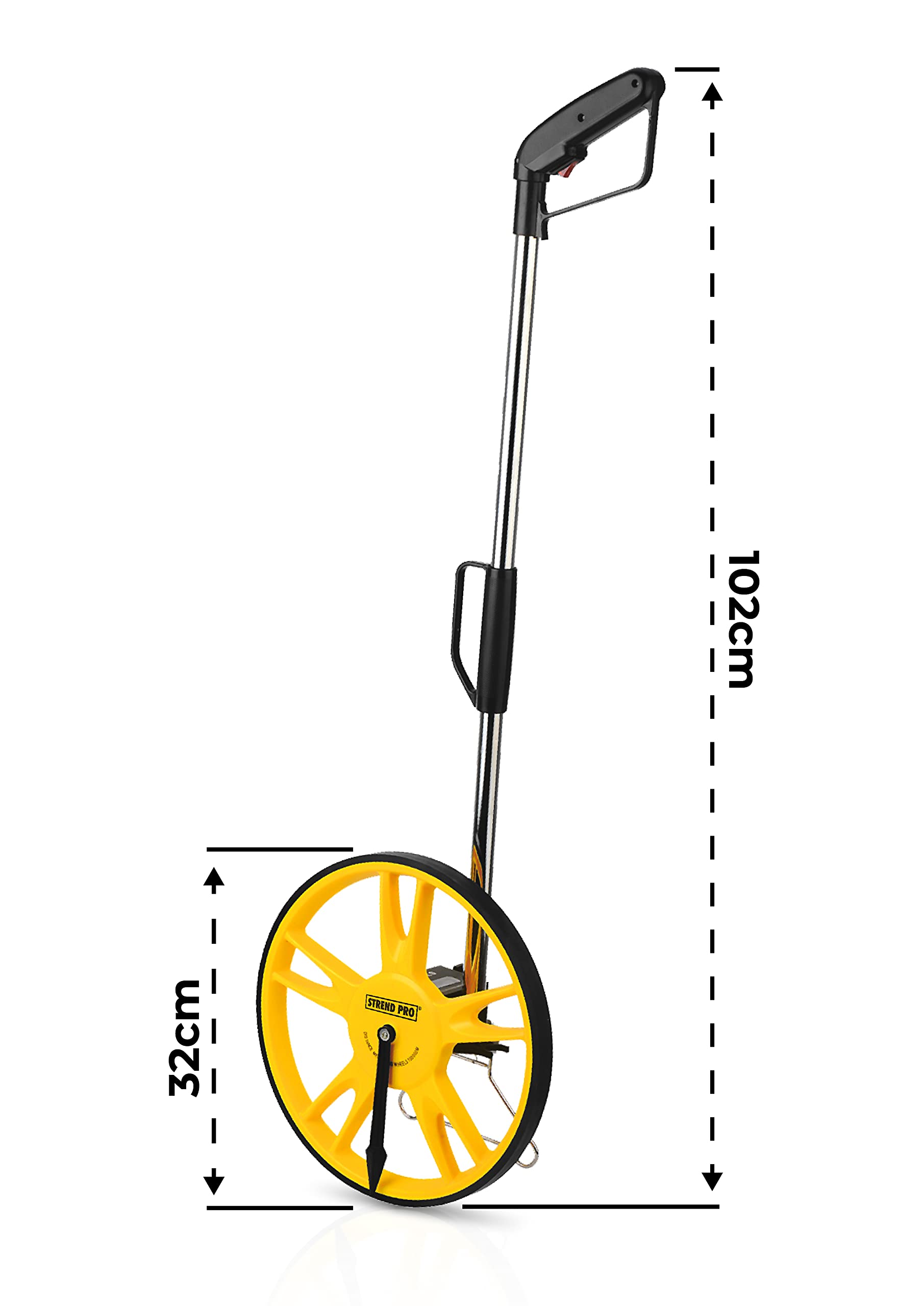 STREND PRO Entfernungstrecken Messrad 0-9999 meter | Messrad Meterzähler zur genauen Messung von Linien, Flächen, Messgerät Entfernung, Messwerkzeug… 2
