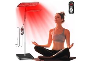 Home Red Light for Face and Body, Red and Infrared Light Lamps with Stands, LED 660nm and 850nm Units (850nm Mode is Invisibl