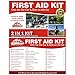 2-in-1 All Purpose First Aid Kit - (115 Pieces) + Bonus Ultralight Wilderness Hiking 1st Aid kit - EMT Approved, Hospital Grade Medical Supplies - Great for hiking, biking, running, hunting and more!