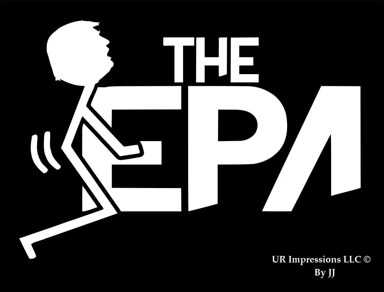 UR Impressions Stick Figure Trump F@ck The EPA Decal Vinyl Sticker Graphics for Cars Trucks SUV Vans Walls Windows Laptop Tablet|White|6.3 X 4.4 inch|JJURI090