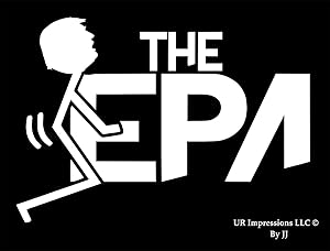 UR Impressions Stick Figure Trump F@ck The EPA Decal Vinyl Sticker Graphics for Cars Trucks SUV Vans Walls Windows Laptop Tablet|White|6.3 X 4.4 inch|JJURI090