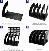 KXF Arched Desk Organizer 4 Compartments A4 File Magazine Holder ABS Plastic view 7