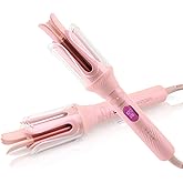 AraSyleon Automatic Hair Curler, Auto Curling Iron for Women/Kids with Long Hair, Safe & Easy, Fast Heating, Smart Timer, Ceramic Negative Ion Tech No Damage, 12 Temps, Dual Voltage