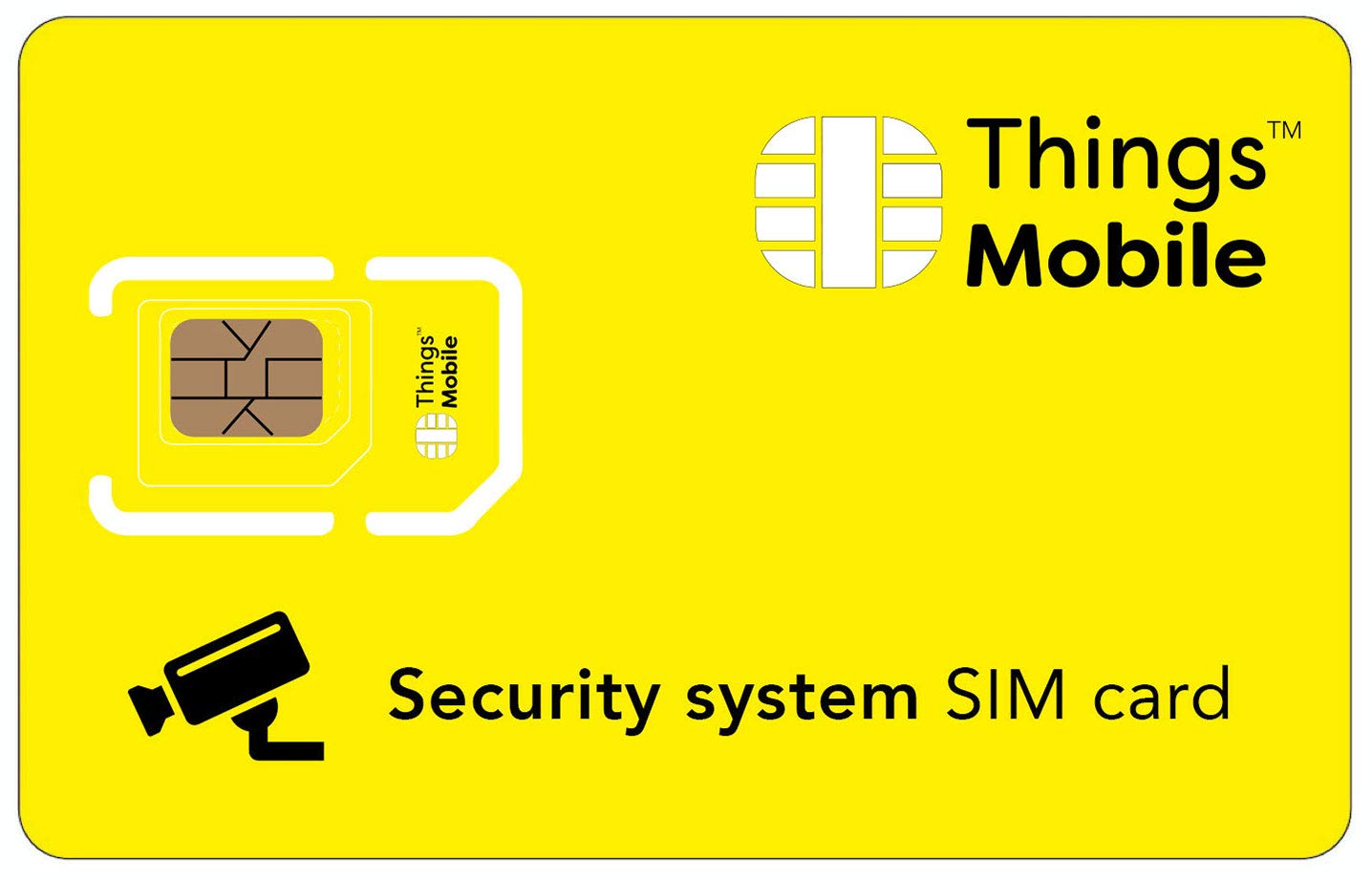 SIM Card for HOME/BUSINESS SECURITY SYSTEM - Things Mobile - Global Coverage, Multi-Operator GSM/2G/3G/4G Network, No Fixed Costs, No Expiration Date, Competitive Rates, 10 Credit Included