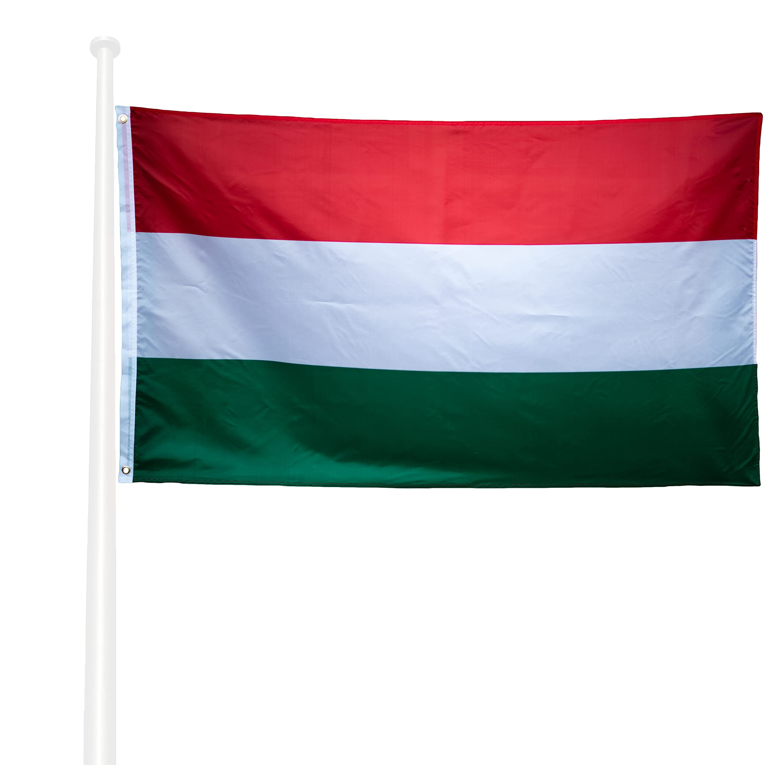 KliKil Hungary Flag – Flag 150 x 90 cm Polyester – UV and Water Resistant – Easy Installation with 2 Metal Eyelets – Ideal for Celebrations, Decorations and Events