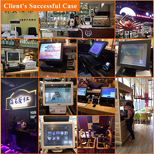 ZHONGJI All In One Retail Bundle Point of Sale System - includes AP-B6000 Touch Screen PC, Windows10 Pro OS ,POS Software, Thermal Receipt Printer,Stainless Steel Cash Drawer