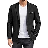 YND Men's Two Button Slim Fit Suit Blazer, Casual Lightweight Jacket Sport Coat
