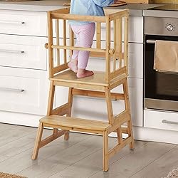 COSYLAND Kids Kitchen Step Stool，Toddler Standing