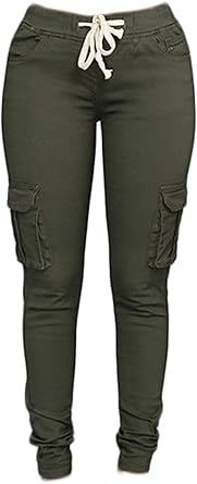 skinny cargo joggers womens