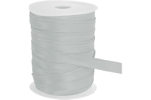 MECCANIXITY Double Fold Bias Tape for Sewing 3/5 Inch x 55 Yards Satin Pre-fold Continuous Binding Tape for Seaming Quilting 