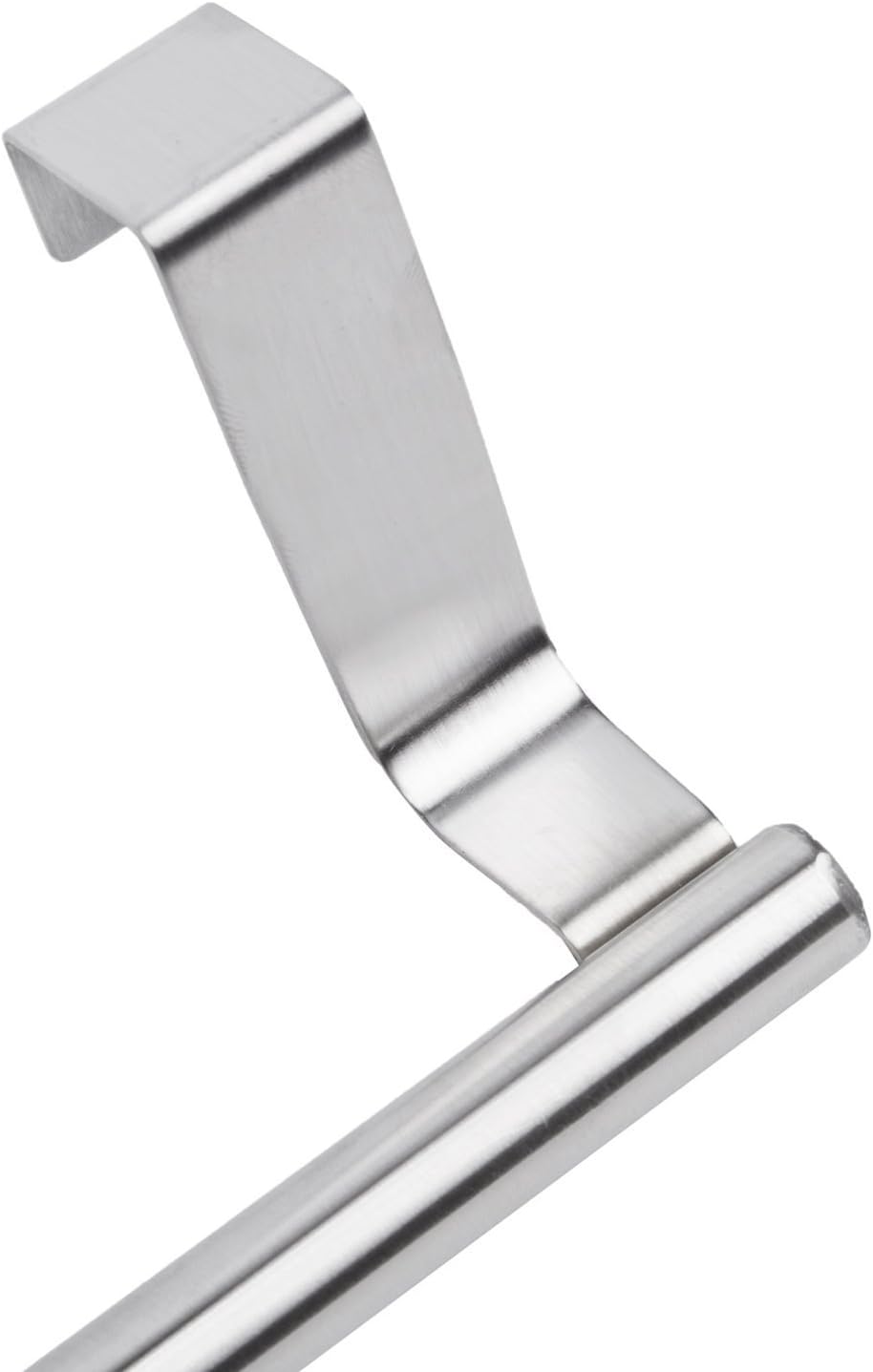 Mziart Modern Towel Bar with Hooks for Bathroom and Kitchen, Brushed Stainless Steel Towel Hanger Over Cabinet (9 inch): Home & Kitchen