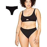 Subset Women’s Mid-Rise Organic Cotton Thong, Breathable, Tag Free, Comfortable Everyday Thong, No Show Underwear