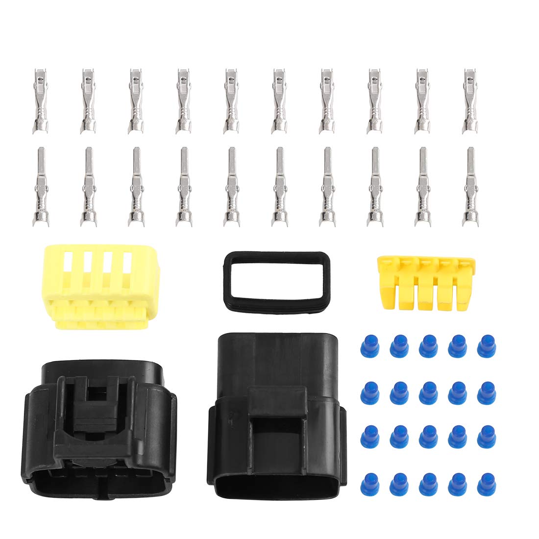X AUTOHAUX 10 Pins Way Car Waterproof Electrical Connector Terminal Set