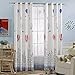 Melodieux Hot Air Balloon Window Thermal Insulated Grommet Top Curtains for Kids Room, 52 by 84 inch, Cream White (1 Panel)