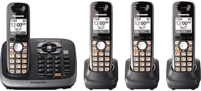 Panasonic KX-TG6544B DECT 6.0 Plus Expandable Digital Cordless Phone