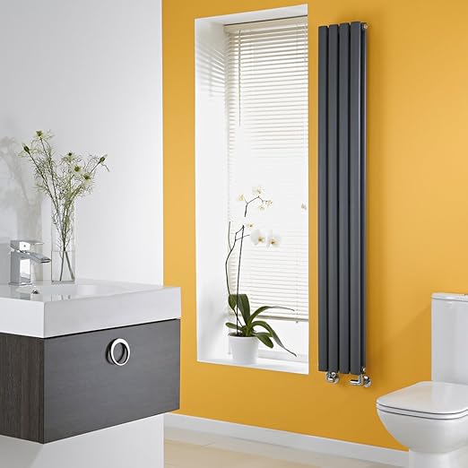 title=Hudson Reed- Radiatore Termoarredo 'Aruba Slim' Design Verticale Doppio in