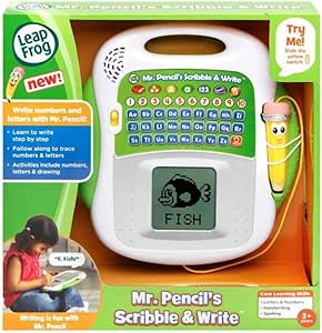 Leapfrog 600803 Mr Pencil S Scribble And Write Interactief Leren Speelgoed Educatieve Baby Brieven Cijfers En Vormen Voor Peuters En Kinderen Jongens En Meisjes 3 4 5 Jaar Oud Amazon Nl