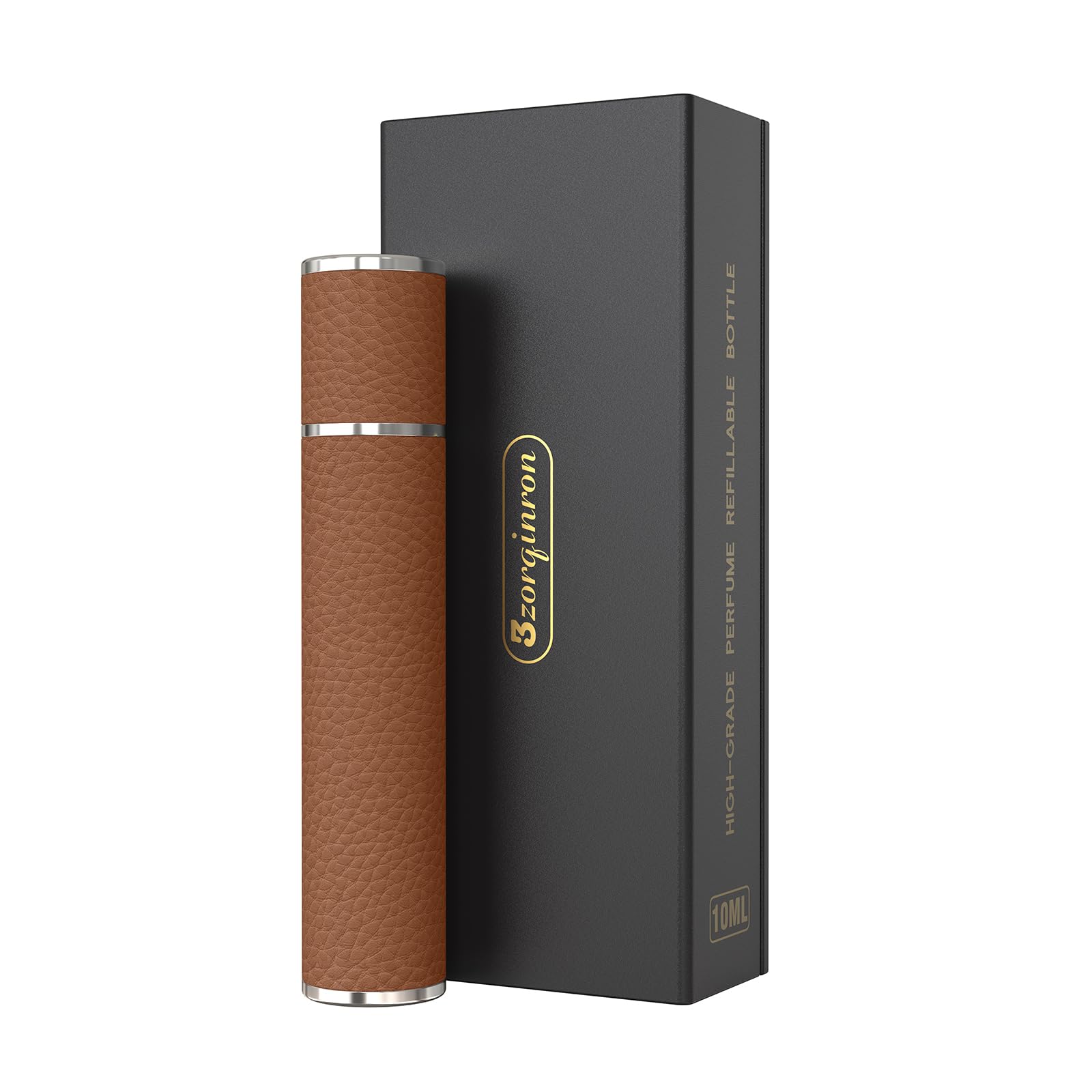 Photo 1 of 3zorqinron 10ML Genuine Leather Atomizer Sprayer for Perfume - Portable Mini Cologne Sprayer for Woman Man - Perfume Travel Refillable Bottle,Travel Essential Fragrance Spray Bottle (Brown)