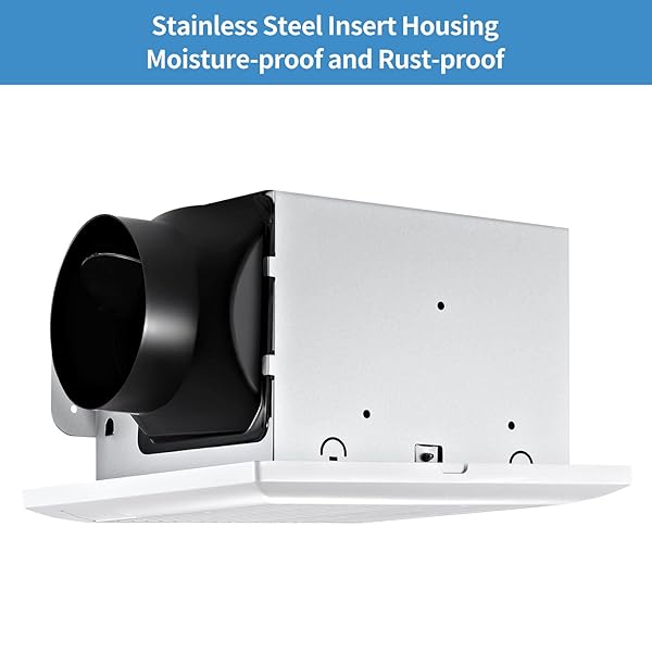 JOEAONZ BATHROOM EXHAUST FAN 110 CFM VERY QUIET WITH MATEL HOUSING, CEILING MOUNT VENTILATION FAN LARGE AIR-FLOW CAPACITY, ENERGY-SAVING HOUSEHOLD BATH VENT EXTRACTOR, WHITE PLASTIC GRILLE