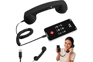2026 New Vintage Type-C Retro Phone Handset – Landline-Style Receiver for iPhone & Android, Pop Phone for Mobile Calls, Video
