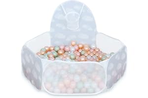 GOGOSO Ball Pit for Toddlers,Babies Pop Up Play Tent, Kids Large Ball Pits with Basketball Hoop and Zipper Storage Bag, Popular Gifts for Boys Girls Cats Dogs Pets Birthday Xmas,Balls no Inlcuede，Cloud Gary
