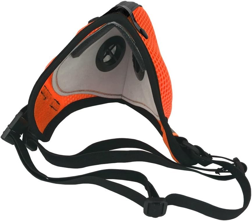 RZ Dust/Pollution Mask Bonus Pack w/5 Laboratory Tested Filters, Model M2.5, Mesh, Safety Orange, Size Large