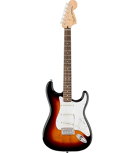 ギター Squier by Fender Affinity STRAT Blackie Amazon.com: Squier Affinity Series Stratocaster Electric