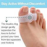 Welnove Pack 12 Bunion Corrector Toe Separators with 2 Loops White view 4