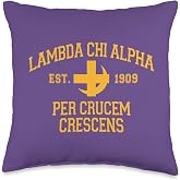 Lambda Chi Alpha Fraternity Est.1909 Lambda 2308005 Throw Pillow