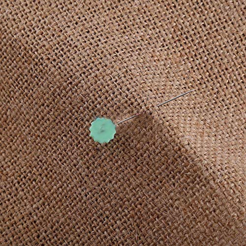Quilting Pins 200Pcs Flat Head Decorative Sewing Pins/Long Straight Pins/Flower Head Pins/Colored Flat Button Pins with A Clear Cases, Extra Fine for Dressmaking Jewelry Components Flower (B) - Thumbnail 6
