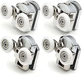 Linwnil Shower Door Roller Replacement Wheels Chrome 8pcs Fits 4-8mm Glass view 6