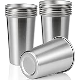 SMLIXE 12 Pack 24oz Stainless Steel Pint Cup,Healthy Unbreakable and Stackable,Metal Drinking Glasses