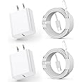 iPhone Fast Charger, [Apple Certified] 2Pack 10FT Extra Long Fast Charging USB C to Lightning Cable Cords with PD USB C Wall Charger Block for Apple iPhone 14/13/12/11/Pro/Pro Max/11/Xs Max/XR/X, iPad