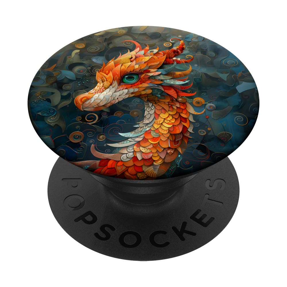 Dragon Mystical Majestic Fantasy Sea Creature Mythical Ocean PopSockets Swappable PopGrip