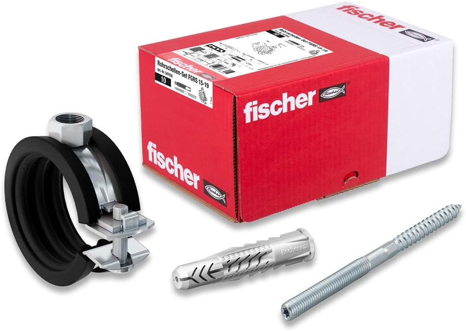 fischer 547056 Clamp Set FGRS 15-19, Black, 15-19 mm, 15 - 19 mm