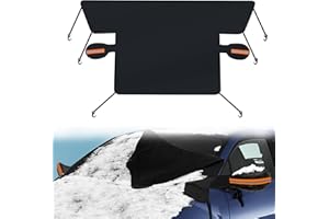 PATWING Windshield Cover for Ice and Snow, 600D Oxford Fabric Windshield Snow Cover with Side Mirror Cover, Car Windshield Snow Cover for Any Weather, Fits Most Cars, Vans, SUVs