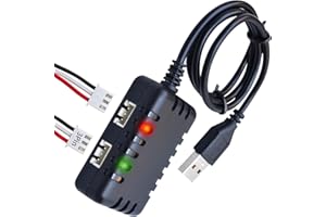 2-in-1 USB Balance Charger 7.4V Li-ion/Lipo Battery Charger with XH-3P Connector Plug for 2S 7.4V LiPo Batteries RC Car Drone
