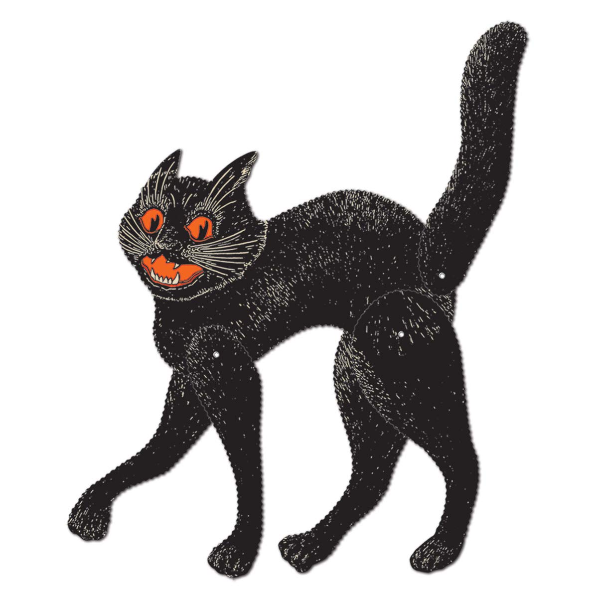 Photo 1 of Beistle Jointed Scratch Cat - Black